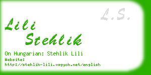 lili stehlik business card
